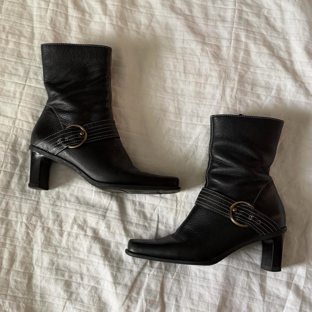 Vintage Etienne Aigner Black Leather “Jumper” Boots